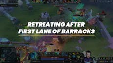 Retreating After First Lane Of Barracks